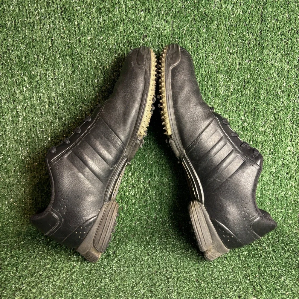 Adidas Greenstar Torsion System Leather Athletic Golf Shoes Black Mens Size‎ 10